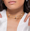 Image of 9ct Gold Three Wishes Labradorite Adjustable Bracelet to transformable choker - Juraster