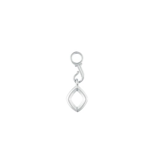 Image of Sterling Silver Diamond Shape Earring Charm - Juraster