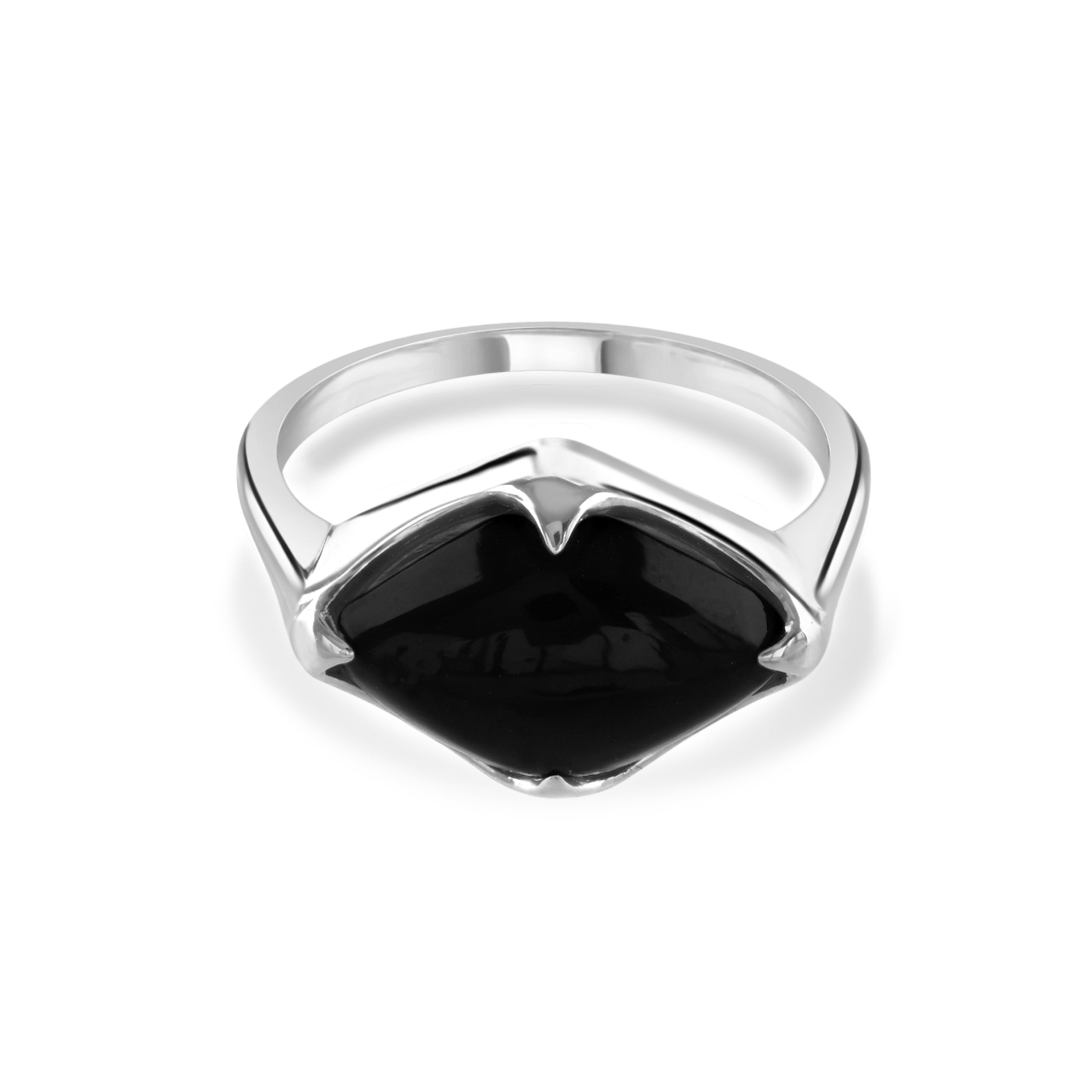 Black Onyx Ring in Fairmined Silver | Juraster UK