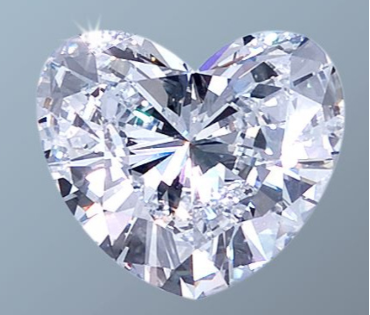 A heart-shaped diamond