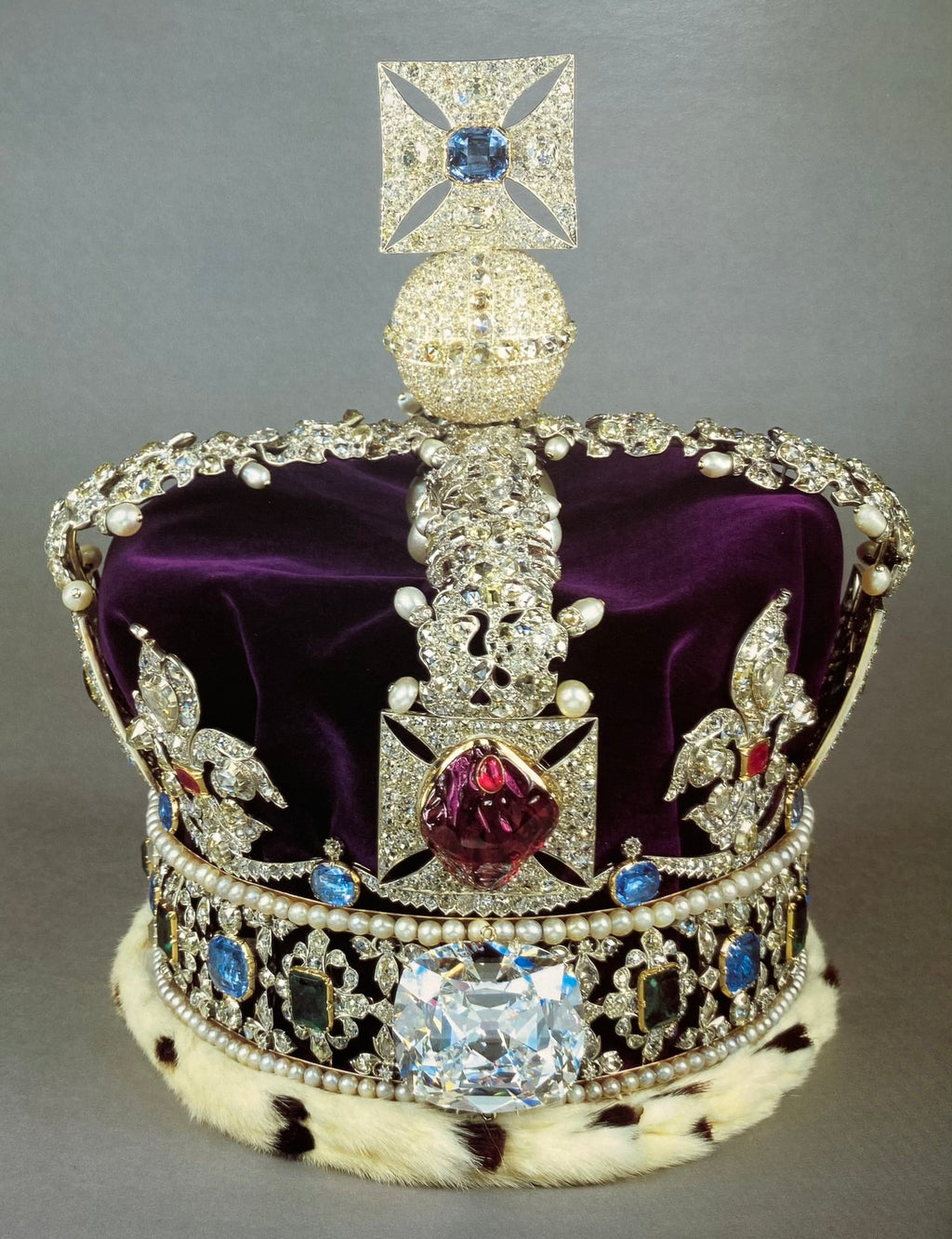 The Imperial State Crown - set with 2,868 diamonds, 17 sapphires, 11 emeralds, 269 pearls