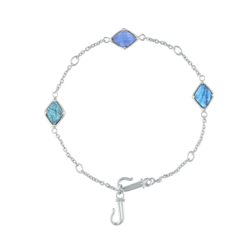 Image of Three Wishes Bracelet - Labradorite & White Gold