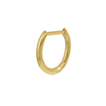 Side view of 9ct Solid Gold Classic Hoop Earring - Juraster