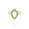Front view of 9ct Gold Versatile Diamond Shape Ring - Juraster