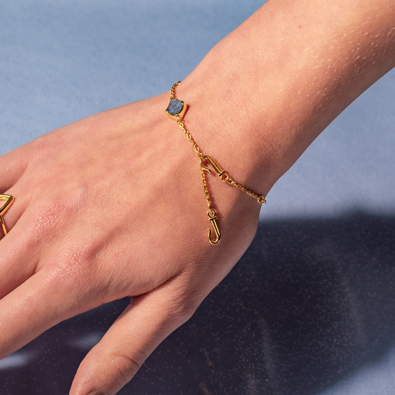 Image of Three Wishes Bracelet - Labradorite & Gold