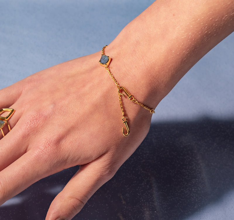 Image of Three Wishes Bracelet - Labradorite & Gold
