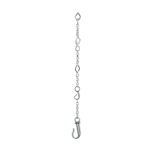 Front view of Discovery Dangle Charm - White Gold