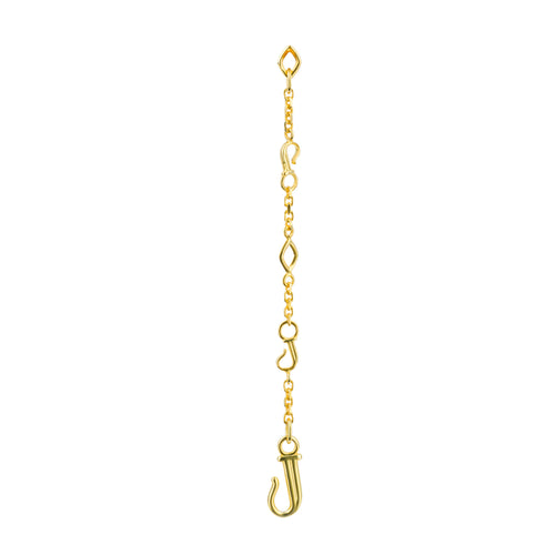 Front view of 9ct Gold Discovery Dangle Charm - Juraster