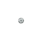 Front view of Light-Ray Diamond Stud in White Gold