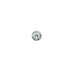 Front view of 9ct White Gold Classic Diamond Stud Earring, Light-Ray - Juratser