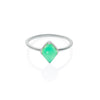 Front view of Lodestone Ring - Chrysoprase & White Gold