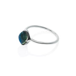 Side view of Lodestone Ring - Labradorite & White Gold