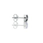 Side view of Adventure Stud with Labradorite - White Gold