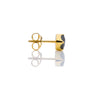 Side view of Adventure Stud with Labradorite - Gold