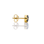 Side view of Adventure Stud with Labradorite - Gold