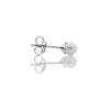 Side view Sterling Silver Akoya Pearl Stud Earring, - Juraster