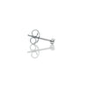 Side view of Light-Ray Diamond Stud in White Gold