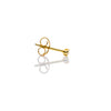 Side view of 9ct Gold Classic Diamond Stud Earring, Light-Ray - Juraster