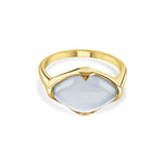 Talisman, Blue Chalcedony Fairmined Gold Vermeil Ring