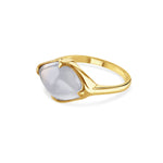 Talisman, Blue Chalcedony Fairmined Gold Vermeil Ring