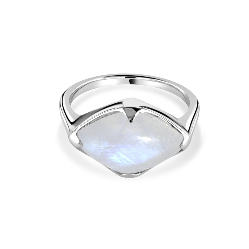 Talisman, Moonstone Fairmined White Gold Ring
