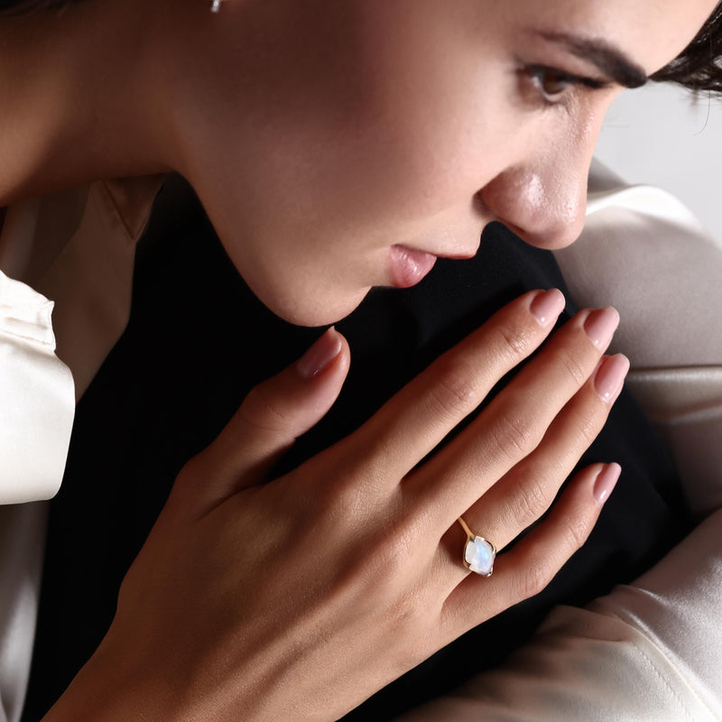 Talisman, Moonstone Fairmined Gold Ring