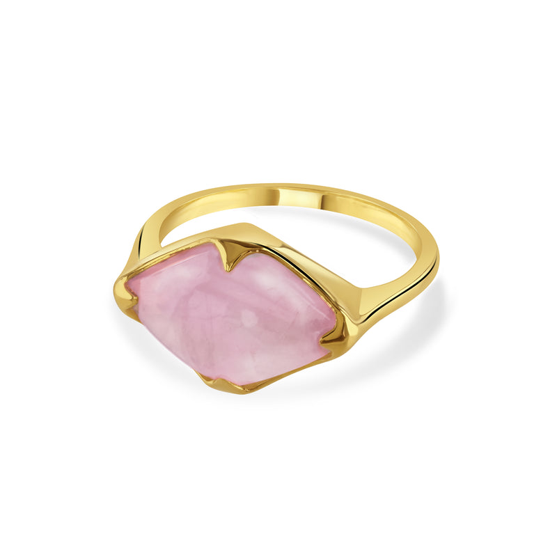 Talisman, Rose Quartz Fairmined Gold Vermeil Ring