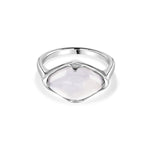 Talisman, White Chalcedony Fairmined Silver Ring