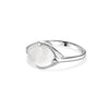 Talisman, White Chalcedony Fairmined Silver Ring