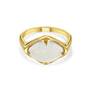 Talisman, White Chalcedony Fairmined Gold Vermeil Ring