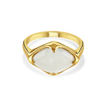 Talisman, White Chalcedony Fairmined Gold Vermeil Ring