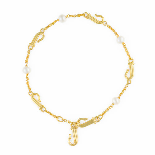 Image of Touchstone Bracelet - Pearl/Gold