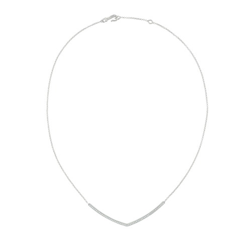 9ct White Gold Diamond Pavé Adjustable Necklace, Voyager