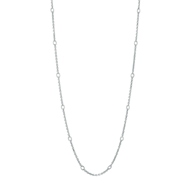 Image of Sterling Silver Lariat Transformable Necklace, Wayfarer Long Chain - Juraster