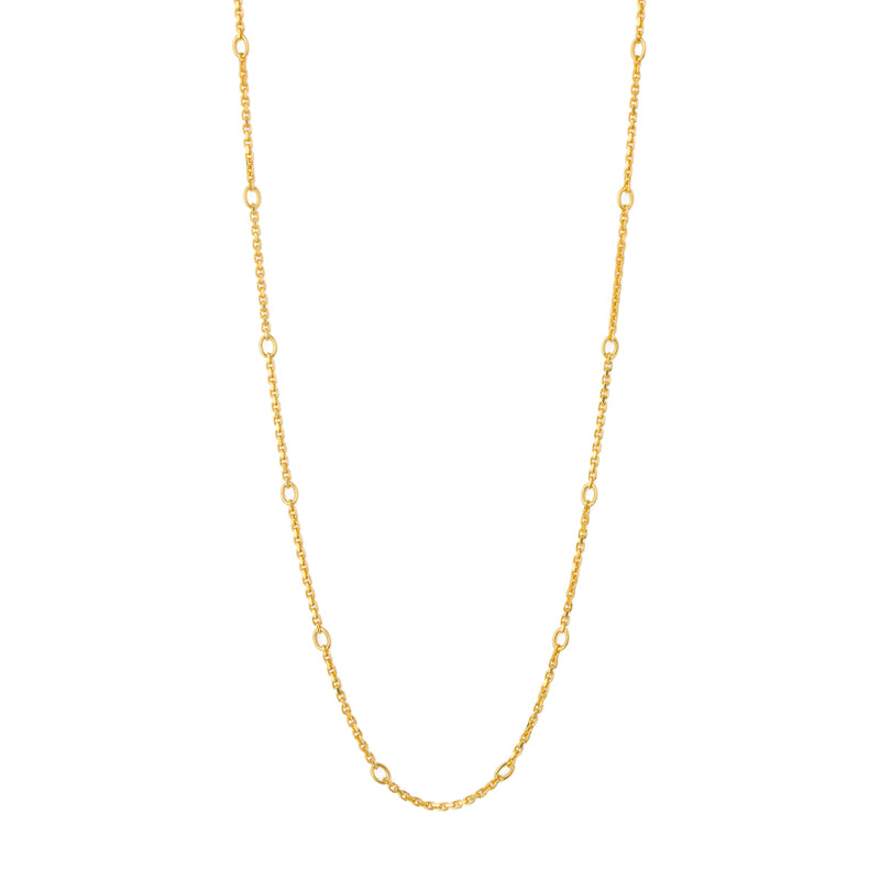 Image of 9ct Gold Lariat Transformable Necklace, Wayfarer Long Necklace Chain - Juraster