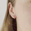 Video of Sterling silver classic hoop earring, Anchor - Juraster
