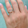 White Chalcedony Fairmined Vermeil Ring
