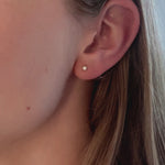Video of 9ct White Gold Classic Diamond Stud Earring, Light-Ray - Juraster