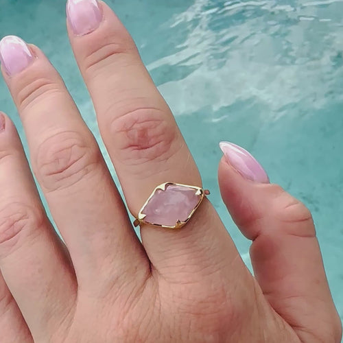 Rose Quartz Fairmined Vermeil Ring