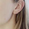 Light-Ray Diamond Stud in White Gold