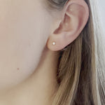 Light-Ray Diamond Stud in White Gold