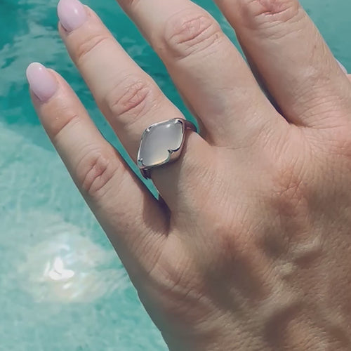 Blue Chalcedony Fairmined Silver Ring