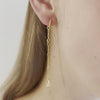 Video of 9ct Solid Gold Classic Hoop Earring with Dangle Charm - Juraster 
