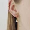 Video of 9ct Solid Gold Classic Hoop Earring with Akoya pearl charm - Juraster