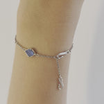 Video of Three Wishes Bracelet - Labradorite & White Gold