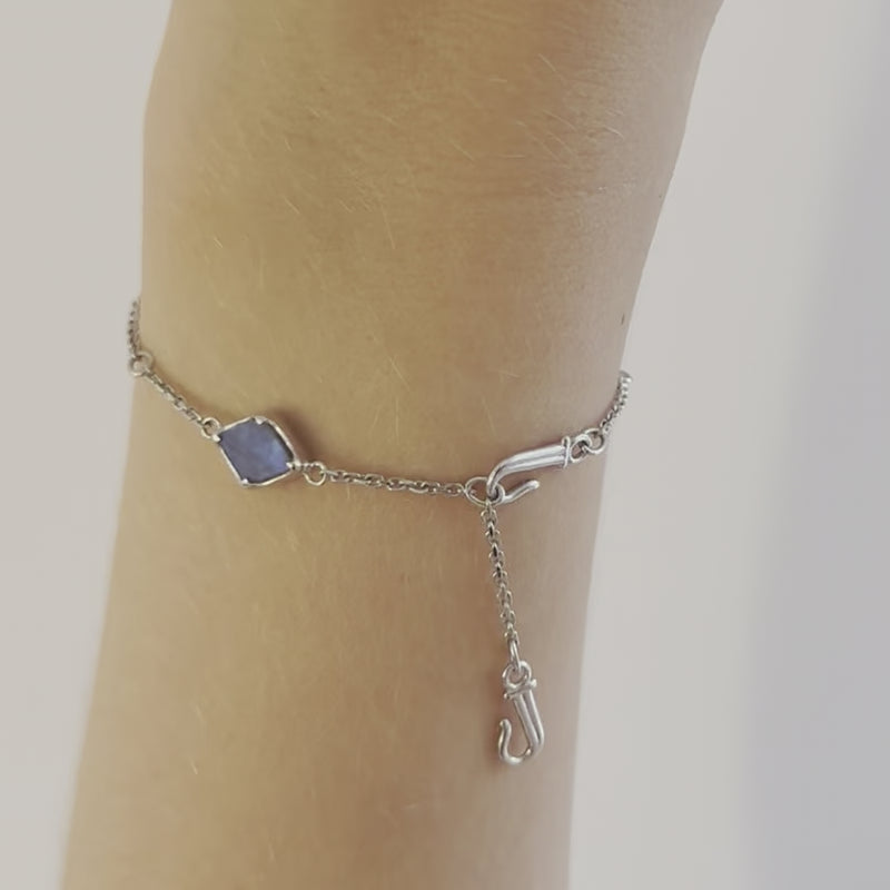 Video of Three Wishes Bracelet - Labradorite & White Gold