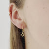 Video of 9ct Gold Compass Earring Charm with Classic Gold Hoop Earring - Juraster