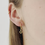 Video of 9ct Gold Compass Earring Charm with Classic Gold Hoop Earring - Juraster