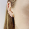 Video of 9ct Gold Classic Diamond Stud Earring, Light-Ray with Blue Labradorite Stud - Juraster