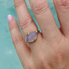 Blue Chalcedony Fairmined Vermeil Ring